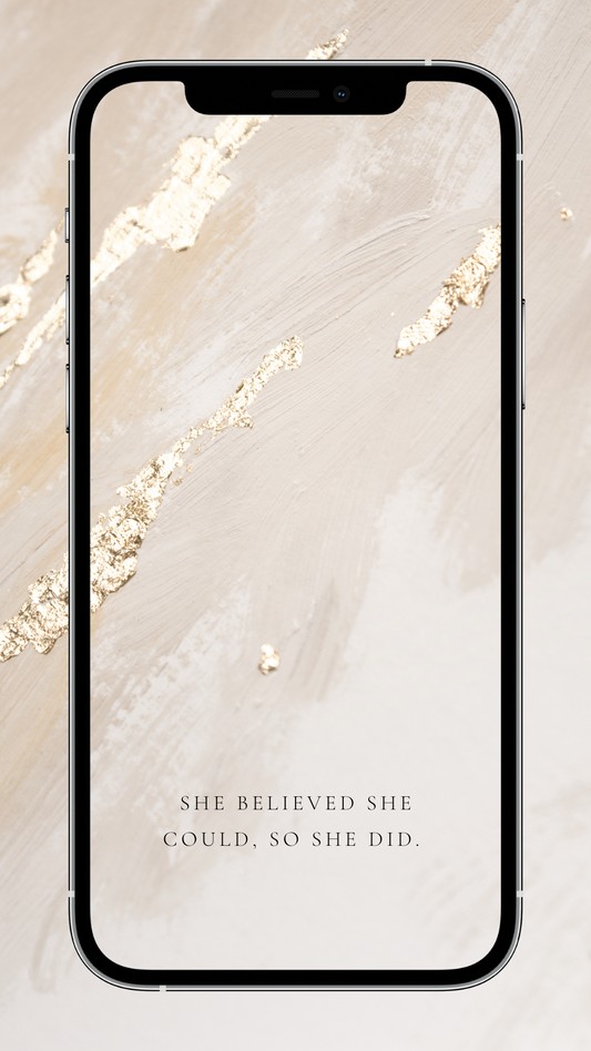 Wallpaper: She believed she could, so she did.